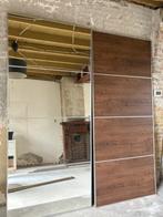 Pax kast schuifdeuren (spiegel en houtpanelen), Ophalen, 100 tot 150 cm, Zo goed als nieuw, Minder dan 25 cm