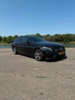 Mercedes-Benz C-Klasse C180 AMG 156pk 9G-TRONIC 2018 Zwart, Auto's, Mercedes-Benz, Automaat, Achterwielaandrijving, Zwart, Zwart