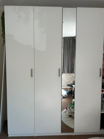Ikea 4 witte pax deuren art.n: 104.423.85, 50cm 229/236 cm