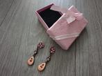 Bronskleurige oorbellen met kristal ~ NH0611, Met kristal, Overige materialen, Hangers, Ophalen of Verzenden