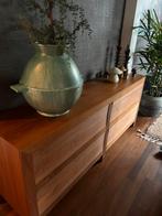 Dressoir van massief notenhout 1,88 mtr., Gebruikt, Met klep(pen), 150 tot 200 cm, Ophalen of Verzenden