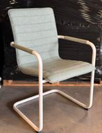 Kantoormeubelland 04Z Design sledestoel in fenice wolvilt, Ophalen, Wit, Vintage, Zo goed als nieuw