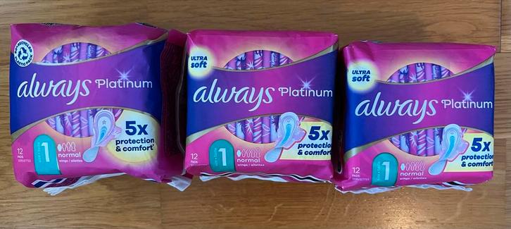 Always Platinum Maandverband - 3 pakken, Sieraden, Tassen en Uiterlijk, Uiterlijk | Cosmetica en Make-up, Nieuw, Toebehoren, Gehele gezicht