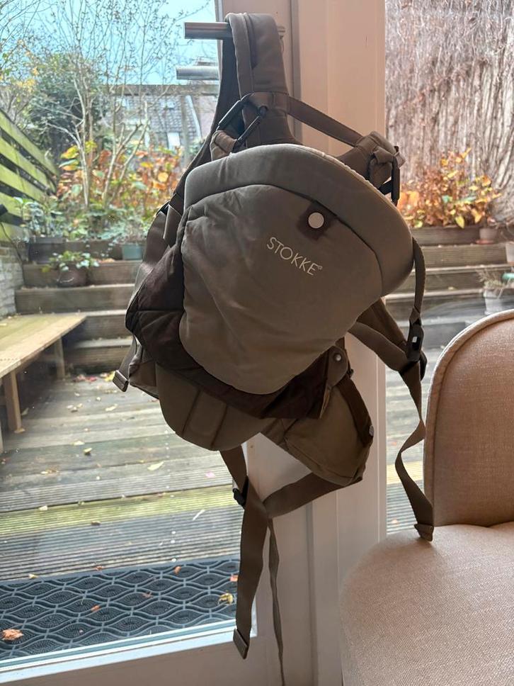 Stokke MyCarrier 3 in 1 Draagzak - Beige, Kinderen en Baby's, Babydragers en Draagdoeken, Zo goed als nieuw, Draagzak, Buik, Rug of Zij