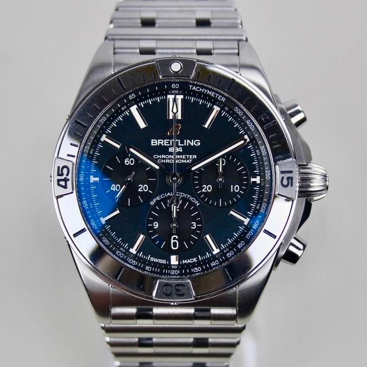 Breitling Chronomat B01 - AB0134 - MOP Special edition, Sieraden, Tassen en Uiterlijk, Horloges | Heren, Zo goed als nieuw, Polshorloge