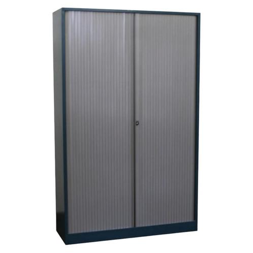 Ahrend Roldeurkast Groen Zilvergrijs 195 x 120 x 45, Huis en Inrichting, Kasten | Roldeurkasten en Archiefkasten, Gebruikt, 150 tot 200 cm
