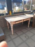 Te koop izgst. oude eetkamertafel / keukentafel met 2 lades, Huis en Inrichting, Tafels | Eettafels, Ophalen, Gebruikt, 200 cm of meer