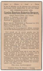 Pastoor Carolus Brewers 1869 Horbach + 1940 Gulpen, 71 jr, Verzenden