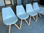 4 eetkamerstoelen scandinavische stijl, Ophalen, Gebruikt, Wit, Scandinavisch