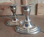 2 stuks verzilverde kandelaars, Antiek en Kunst, Ophalen of Verzenden, Zilver