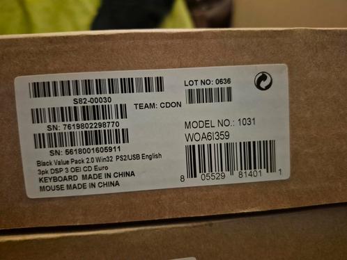 2 x Microsoft Black Value Pack 2.0 Toetsenbord en Muis Set, Computers en Software, Toetsenborden, Nieuw, Qwerty, Bedraad, Toetsenbord en muis-set