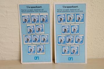 Vintage (1987) Albert Heijn spaarkaarten Mickey Mouse bekers beschikbaar voor biedingen