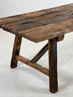 Kloostertafel eettafel tuintafel robuust 240cm, Ophalen, Rechthoekig, Hout