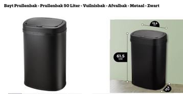 Bayt Prullenbak 50 Liter -  OPRUIMING NIEUW IN DOOS 5 stuks beschikbaar voor biedingen