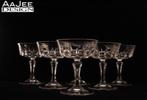 6 x Crystal 'd Arques - Coupes Versailles - Geslepen kristal, Ophalen of Verzenden, Zo goed als nieuw, Overige typen