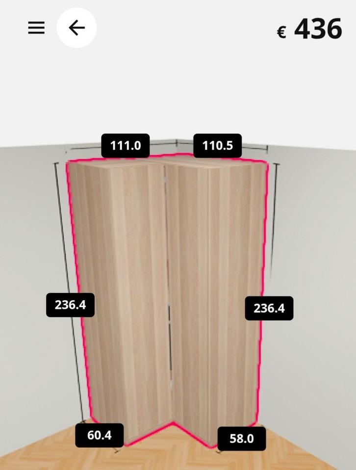 IKEA Pax hoekkast / hoekopstelling, Huis en Inrichting, Woonaccessoires | Kamerschermen, Ophalen