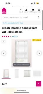 Houten jaloezie 80x130 Leen Bakker zgan, Ophalen, Zo goed als nieuw