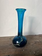 Vintage Mdina blauwe en gele vaas., Antiek en Kunst, Ophalen of Verzenden