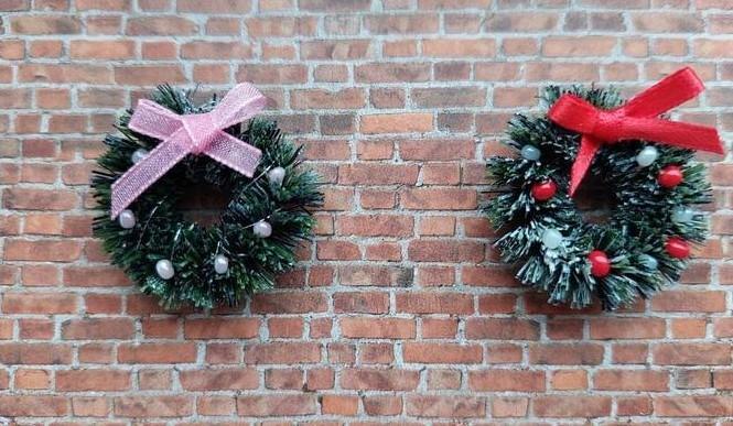 Kerstkrans 1:12 poppenhuis *handgemaakt*, Verzamelen, Poppenhuizen en Toebehoren, Nieuw, Poppenhuis, Verzenden