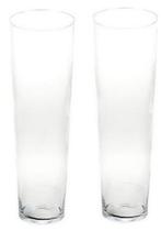 2 hoge glazen vazen 60 cm bloemenvaas., Glas, Ophalen of Verzenden, Zo goed als nieuw, 50 tot 75 cm