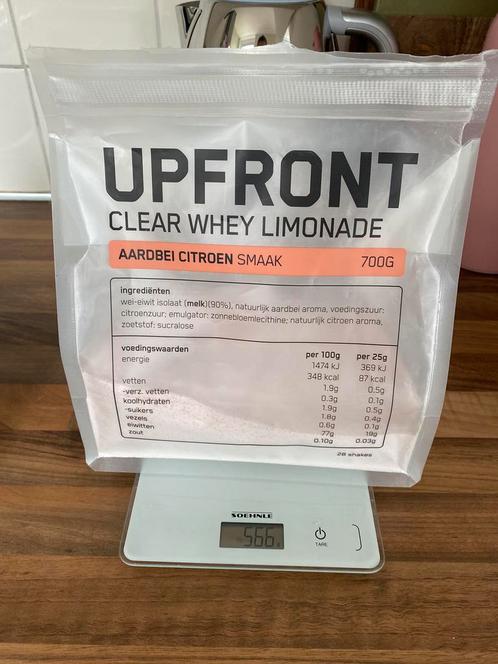 Upfront clear whey limonade aardbei citroen, Sieraden, Tassen en Uiterlijk, Uiterlijk | Dieet en Afvallen, Zo goed als nieuw, Ophalen of Verzenden