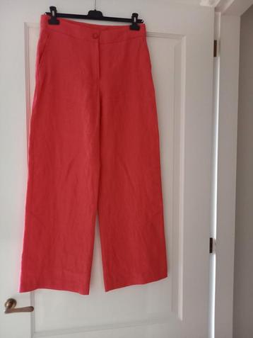 Merkloos linnen combinatie broek met jasje mt 38 beschikbaar voor biedingen