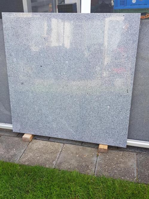 Granieten tafelblad 1 x 1 meter. 2 cm dik, Huis en Inrichting, Tafelonderdelen, Zo goed als nieuw, Tafelblad, Rechthoekig, Overige materialen