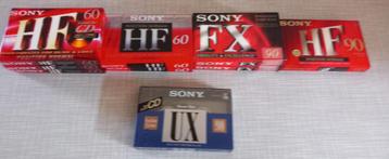 9 NIEUWE SONY CASSETTES EN 9 NIEUWE MAXELL CASSETTES beschikbaar voor biedingen