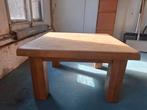 Massief eiken salontafel, Huis en Inrichting, Tafels | Salontafels, Ophalen, Gebruikt, 50 tot 100 cm, Vierkant