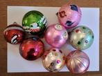 8 vintage kerstballen, glas, jaren 50, oude kerstversiering, Antiek en Kunst, Ophalen of Verzenden