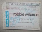 Ticket Robbie Williams 8 maart 2001, Ophalen of Verzenden, Gebruikt, Foto of Kaart
