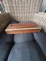 Antieke Houten Sieradendoos met Intarsia, Antiek en Kunst, Ophalen of Verzenden