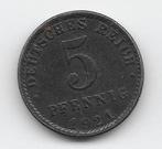 Duitse Rijk 5 pfennig 1921 (A) KM# 19, Postzegels en Munten, Munten | Europa | Niet-Euromunten, Verzenden, Duitsland, Losse munt