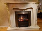 Schouw marmer met elektrische haard., Huis en Inrichting, Haarden, Ophalen, Gebruikt, Vrijstaande haard, Elektrische haard