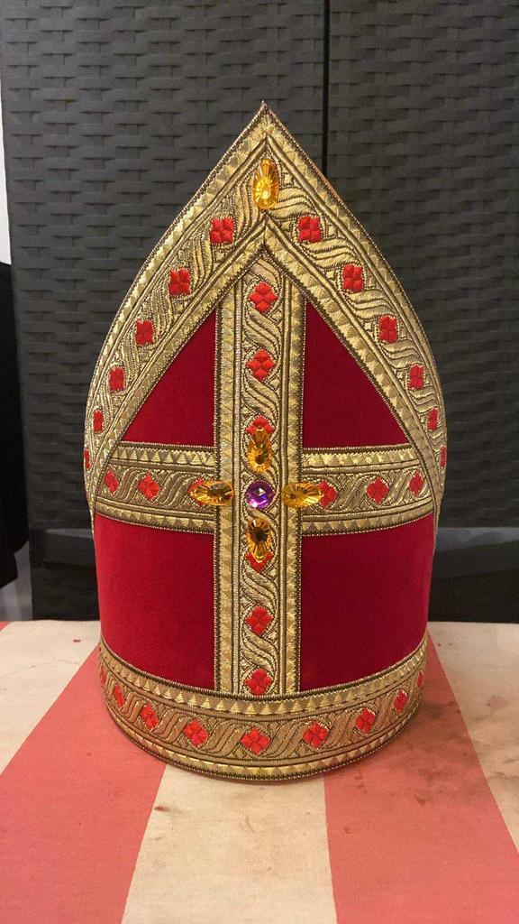 Sinterklaas mijter (op maat) nieuw!!! Breede band, Diversen, Sinterklaas, Zo goed als nieuw, Ophalen of Verzenden