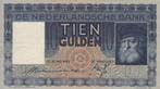 10 Gulden bankbiljet Grijsaard 1937-prachtig, Verzenden, 10 gulden, Los biljet