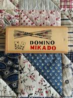 Domino Mikado Spel in Houten Doos, Een of twee spelers, Ophalen of Verzenden, Gebruikt, Reisspel