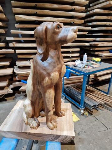 Suar houten Labrador Retriever snijwerk beeld 60 cm  beschikbaar voor biedingen