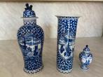 Antiek Delfts blauw kaststel, Antiek en Kunst, Antiek | Vazen, Ophalen of Verzenden
