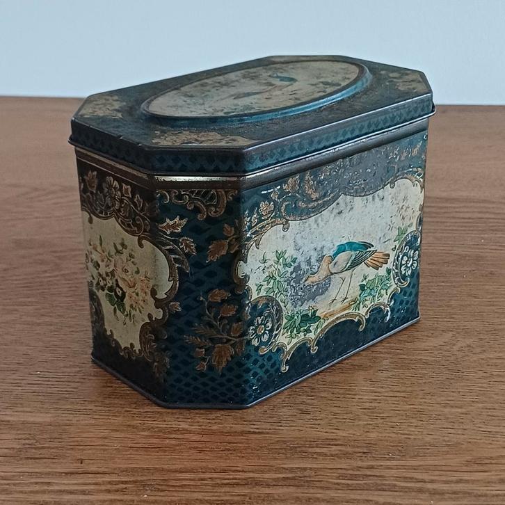 Huntley & Palmers blik pauw, Verzamelen, Blikken, Gebruikt, Koek(jes), Overige merken, Ophalen of Verzenden