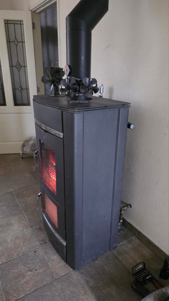Cv Houtkachel - Pyrolytic Stove Galaxy Aqua, Huis en Inrichting, Kachels, Gebruikt, Houtkachel, Ophalen of Verzenden, Vrijstaand
