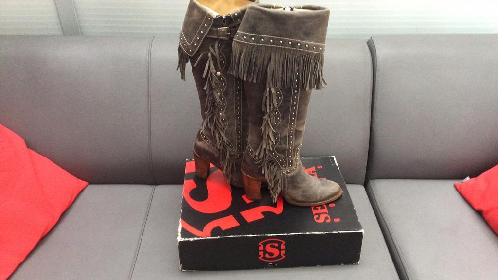 ≥ Sendra boven de knie lederen cowboy boots maat 40 — Schoenen