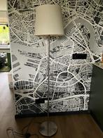 vloerlamp staand witte kap, Ophalen, Gebruikt, Metaal, Modern