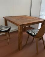Teakhouten eettafel 120x120, Huis en Inrichting, Tafels | Eettafels, Ophalen, Gebruikt, Vier personen, 100 tot 150 cm