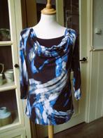 Blauw/beige top FRANK WALDER maat M, Kleding | Dames, Tops, Maat 38/40 (M), Blauw, Ophalen of Verzenden, Zo goed als nieuw