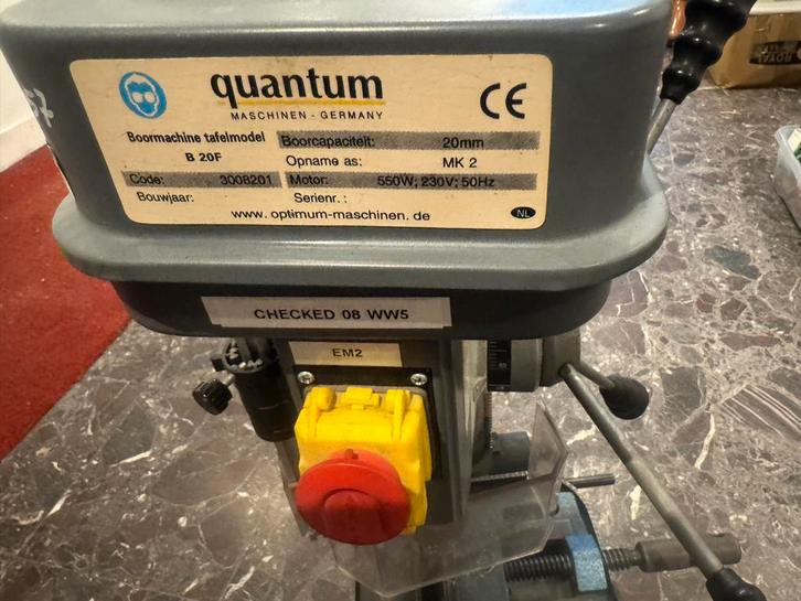 Kolomboormachine Quantum B 20F, Doe-het-zelf en Verbouw, Gereedschap | Boormachines, Gebruikt, Kolomboormachine, 600 watt of meer