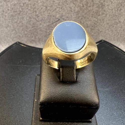 Gouden ring | 14K | 4,25gr | ovale lapis lazuli | 383379, Sieraden, Tassen en Uiterlijk, Ringen, Zo goed als nieuw, Dame of Heer