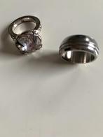 2 zilverkleurige ringen zgan  (R22), Overige materialen, Ophalen of Verzenden, Zo goed als nieuw, 17 tot 18