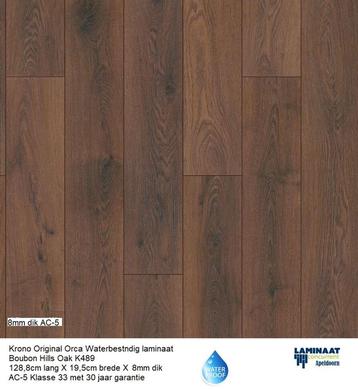Waterbestendig Laminaat Bourbon Hills Oak 8mm dik €14,95m2 beschikbaar voor biedingen