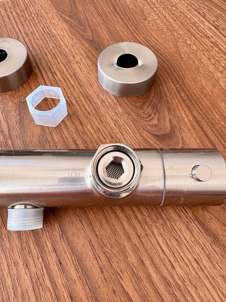 Rio Thermostaatkraan Douchekraan 12cm RVS-look, Doe-het-zelf en Verbouw, Sanitair, Nieuw, Douche, Rvs, Ophalen